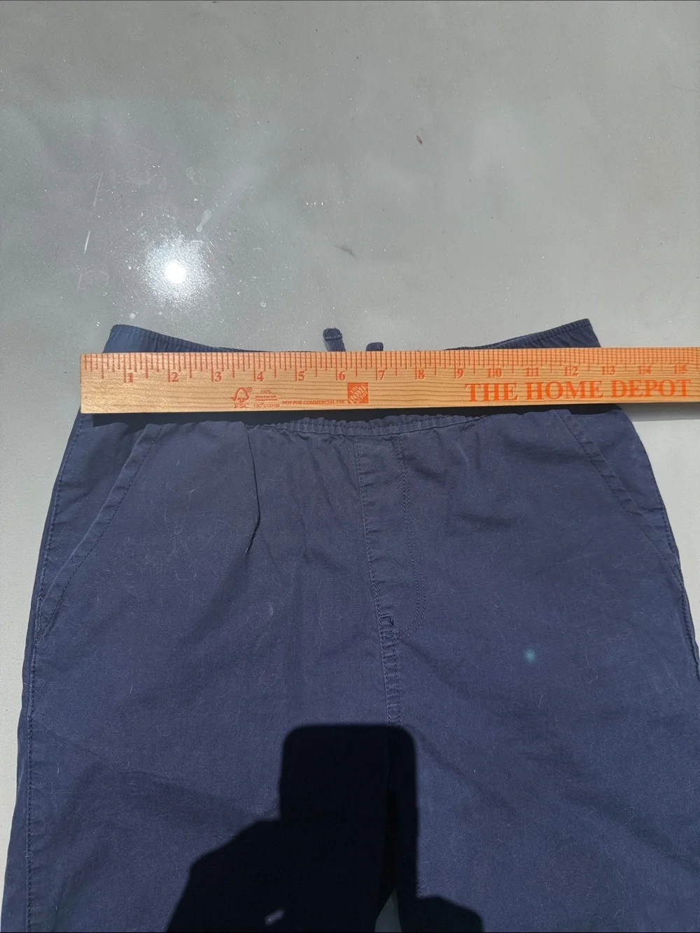 Place youth Dark Navy Elastic-Waist chino Shorts